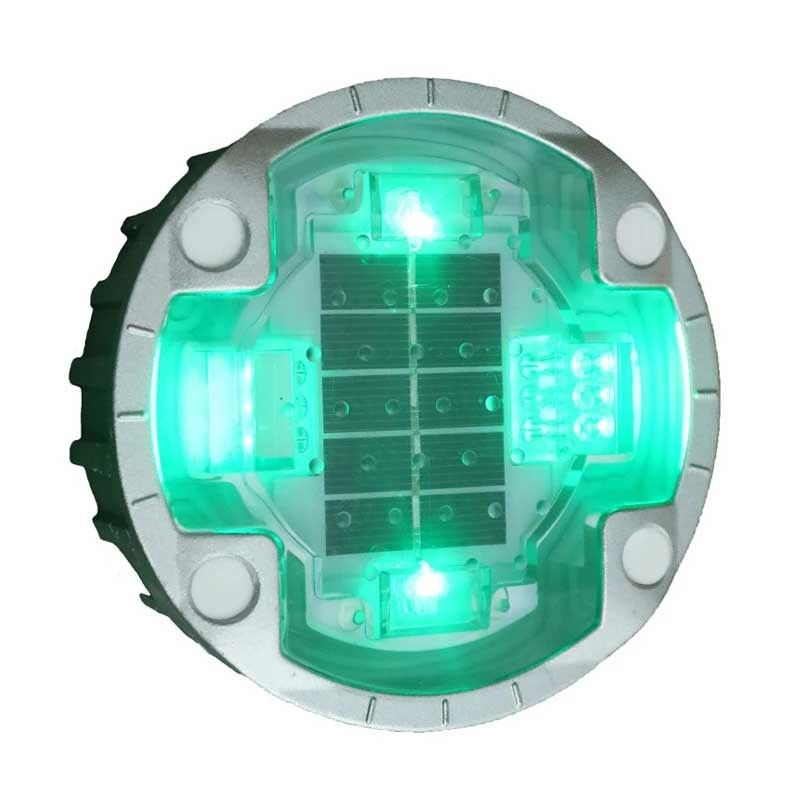 緑色 太陽光 LED ロードストッド 高明るさ LED 120mm 直径