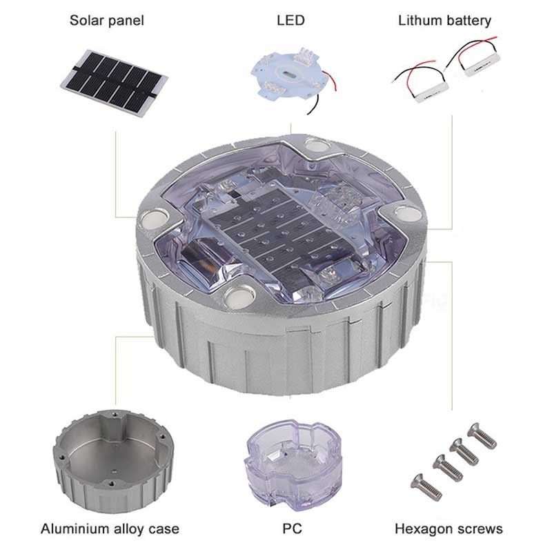 緑色 太陽光 LED ロードストッド 高明るさ LED 120mm 直径