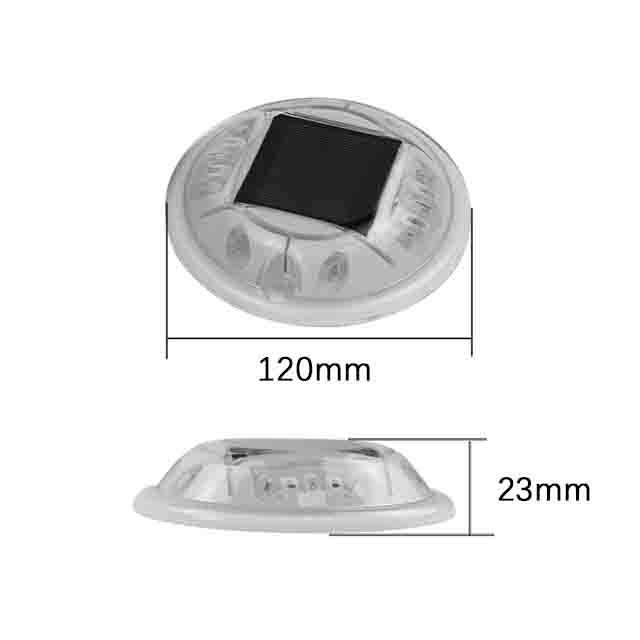 PC プラスチック 警告 閃光 LED 反射 ソーラー LED ロード スタッド 猫の目 ライト