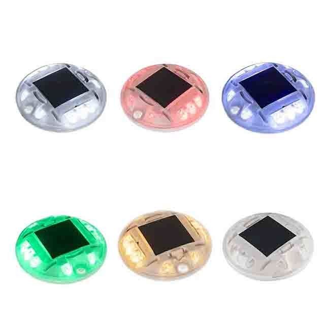高明るさ PC 丸い形 太陽光路面マーカーライト IP68 プラスチック猫の目
